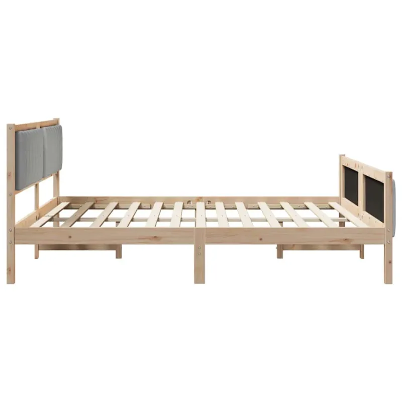 Lovos rėmas Ruda ir šviesiai pilka 180 x 200 cm Pušies masyvas