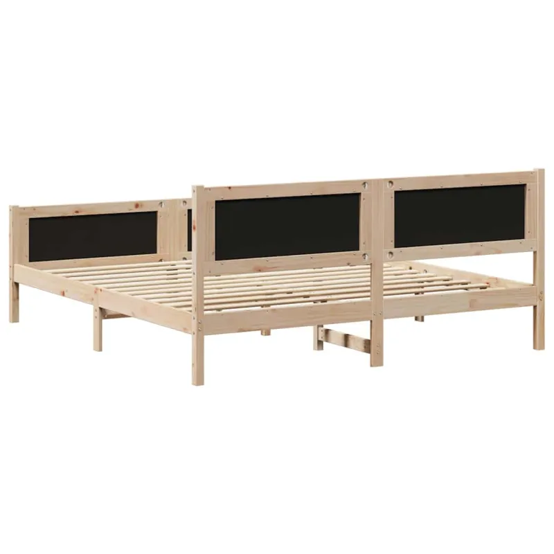 Lovos rėmas ruda ir tamsiai pilka 180 x 200 cm Pušies masyvas