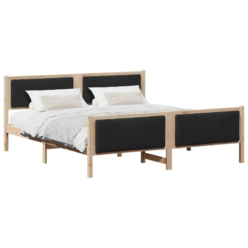 Lovos rėmas Ruda ir juoda 180 x 200 cm Pušies masyvas