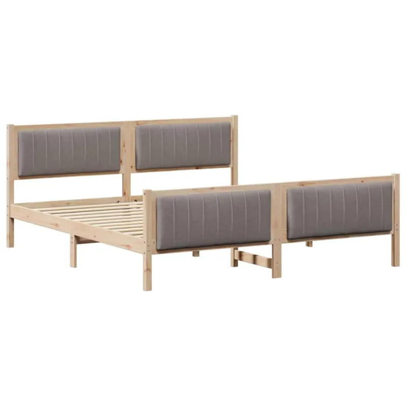 Lovos rėmas Ruda ir taupe 180 x 200 cm Pušies masyvas
