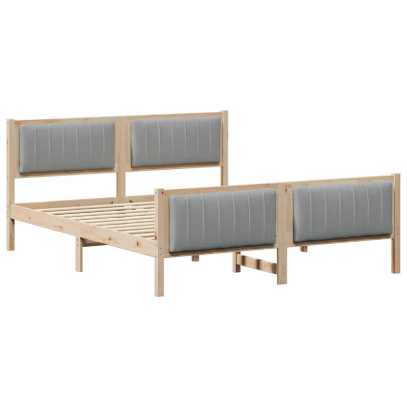 Lovos rėmas Ruda ir šviesiai pilka 160 x 200 cm Pušies masyvas