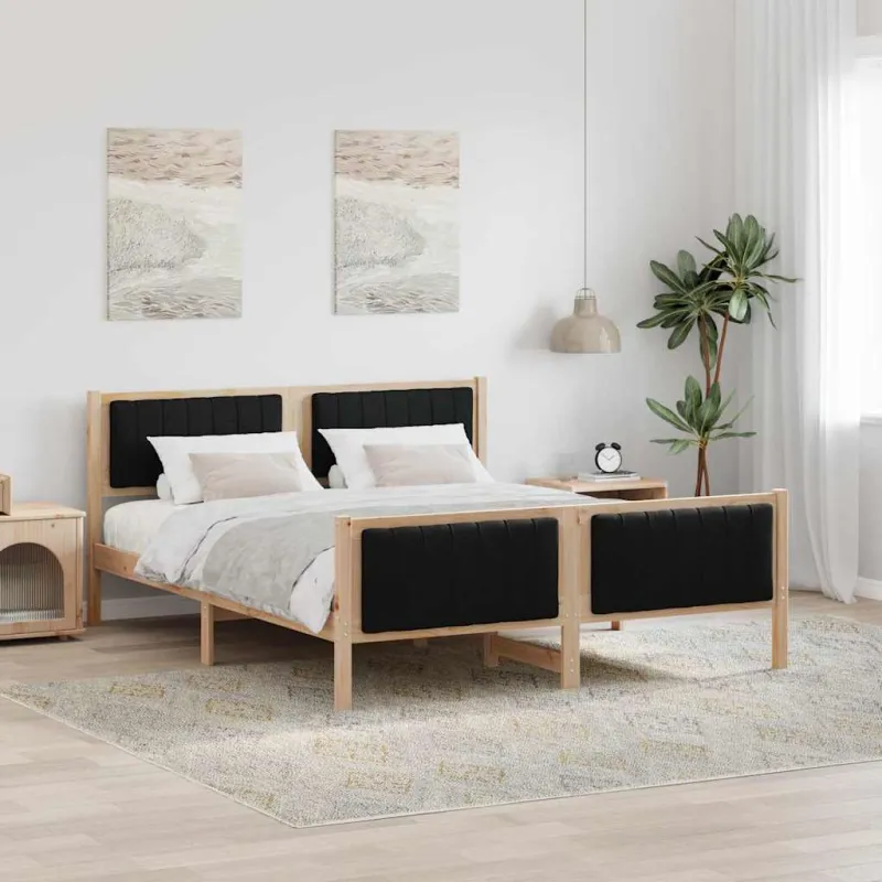 Lovos rėmas Ruda ir juoda 160 x 200 cm Pušies masyvas