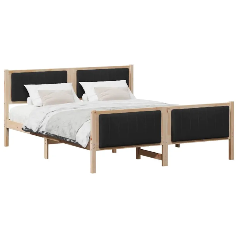 Lovos rėmas Ruda ir juoda 160 x 200 cm Pušies masyvas
