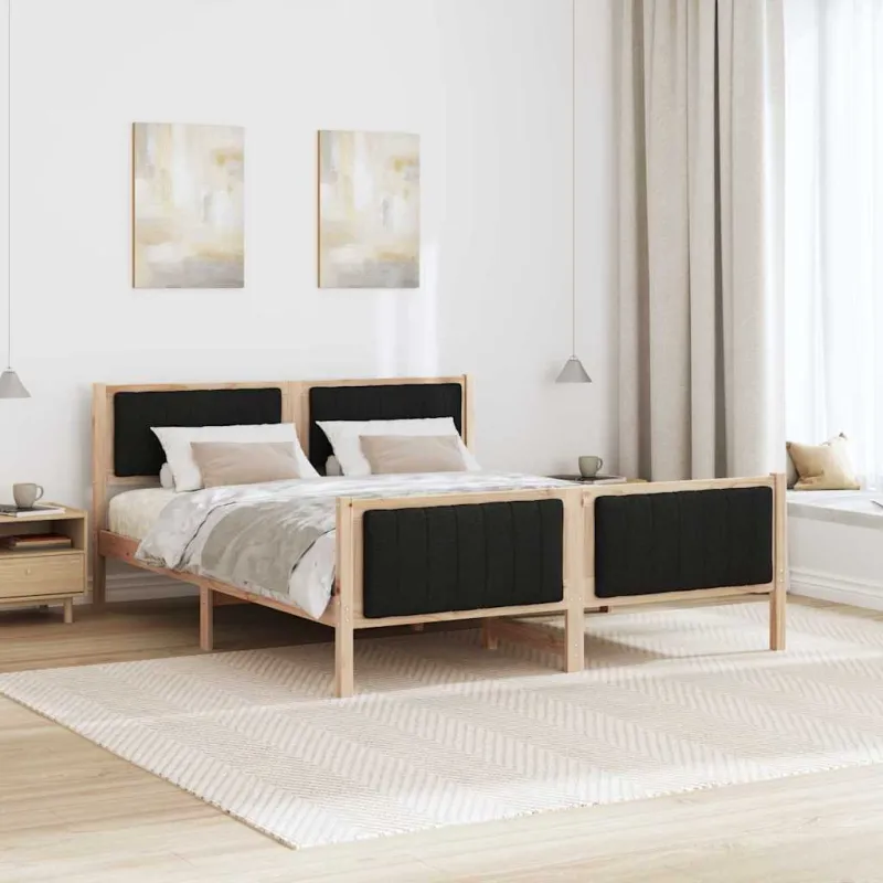 Lovos rėmas Ruda ir juoda 160 x 200 cm Pušies masyvas