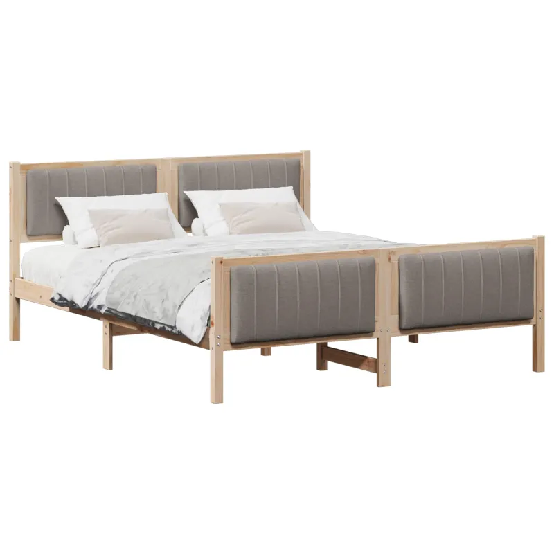 Lovos rėmas Ruda ir taupe 160 x 200 cm Pušies masyvas