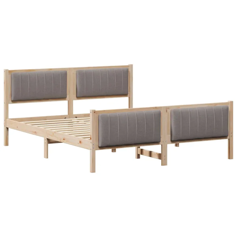 Lovos rėmas Ruda ir taupe 160 x 200 cm Pušies masyvas