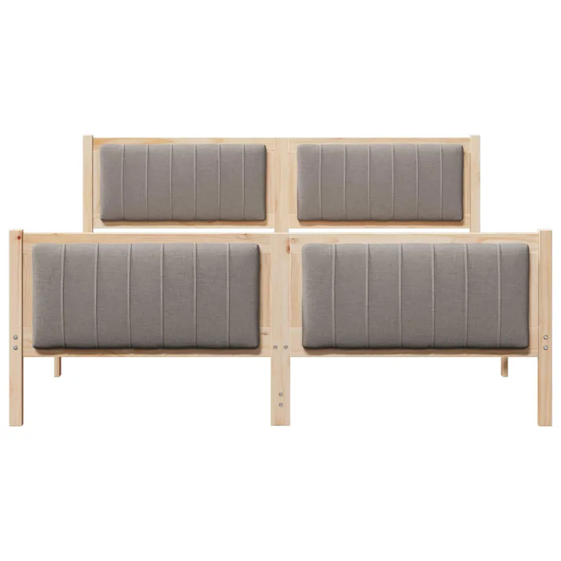 Lovos rėmas Ruda ir taupe 160 x 200 cm Pušies masyvas