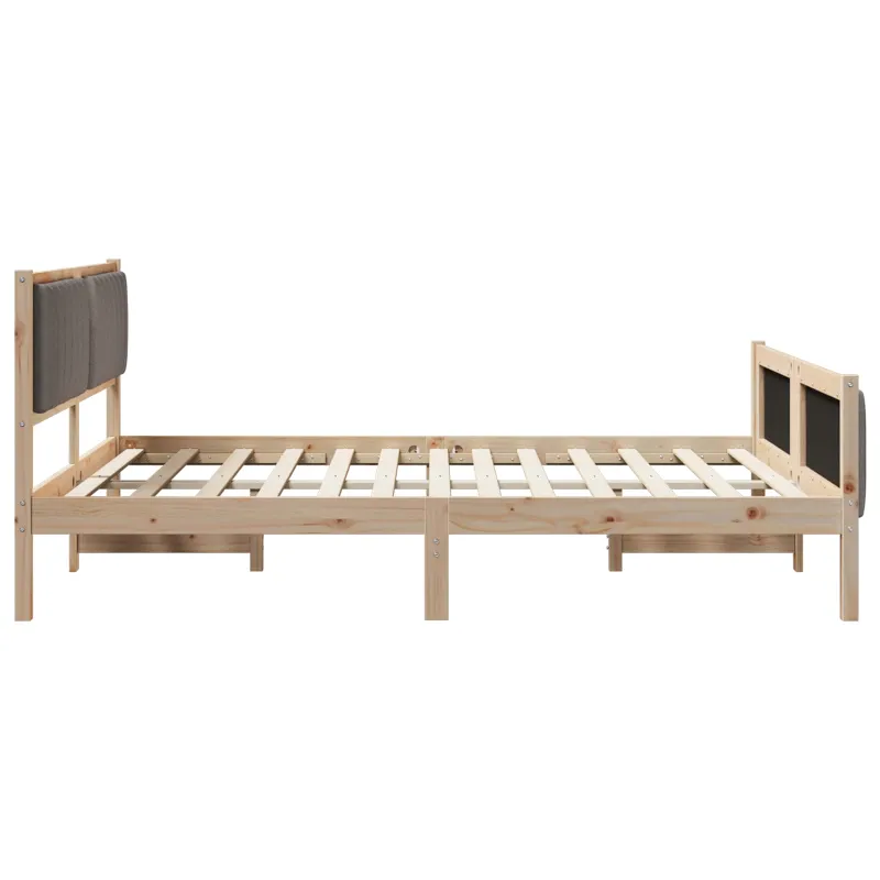 Lovos rėmas Ruda ir taupe 160 x 200 cm Pušies masyvas