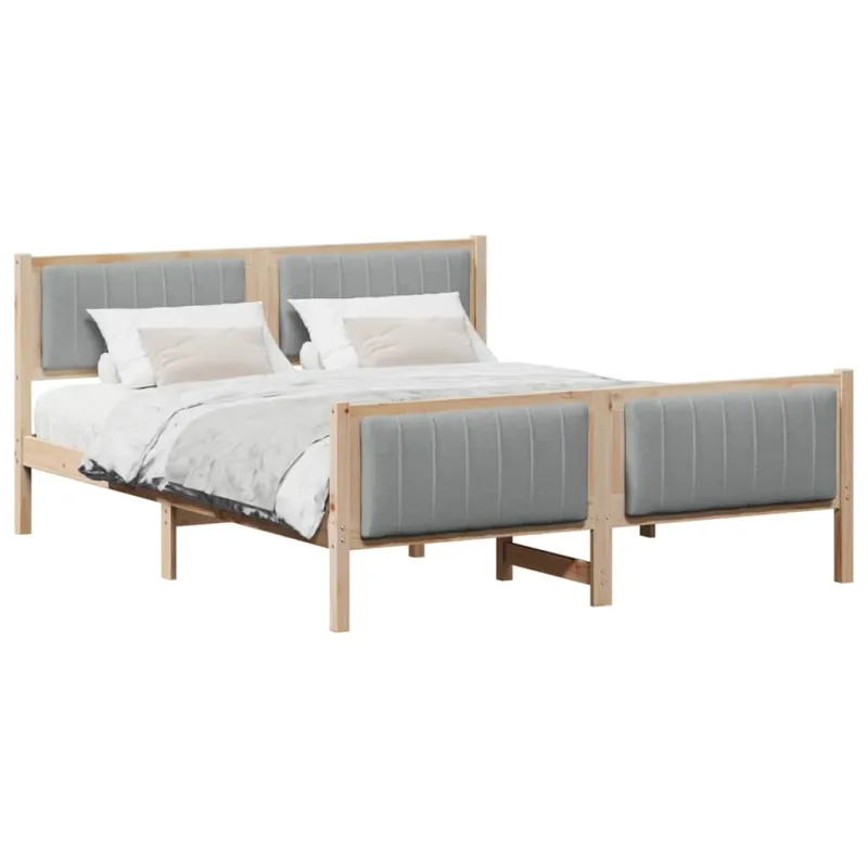 Lovos rėmas Ruda ir šviesiai pilka 150 x 200 cm Pušies masyvas