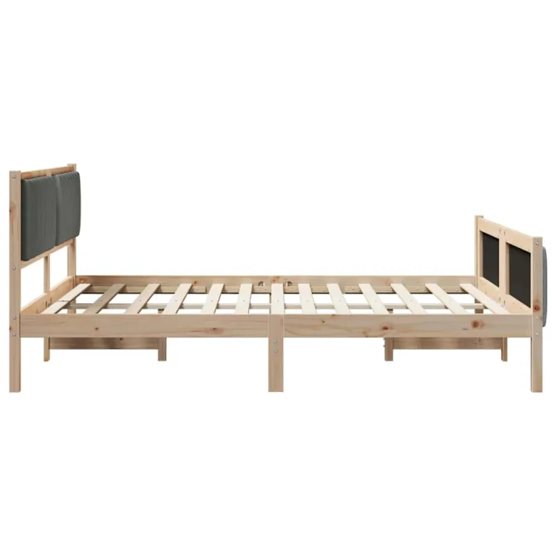 Lovos rėmas ruda ir tamsiai pilka 150 x 200 cm Pušies masyvas