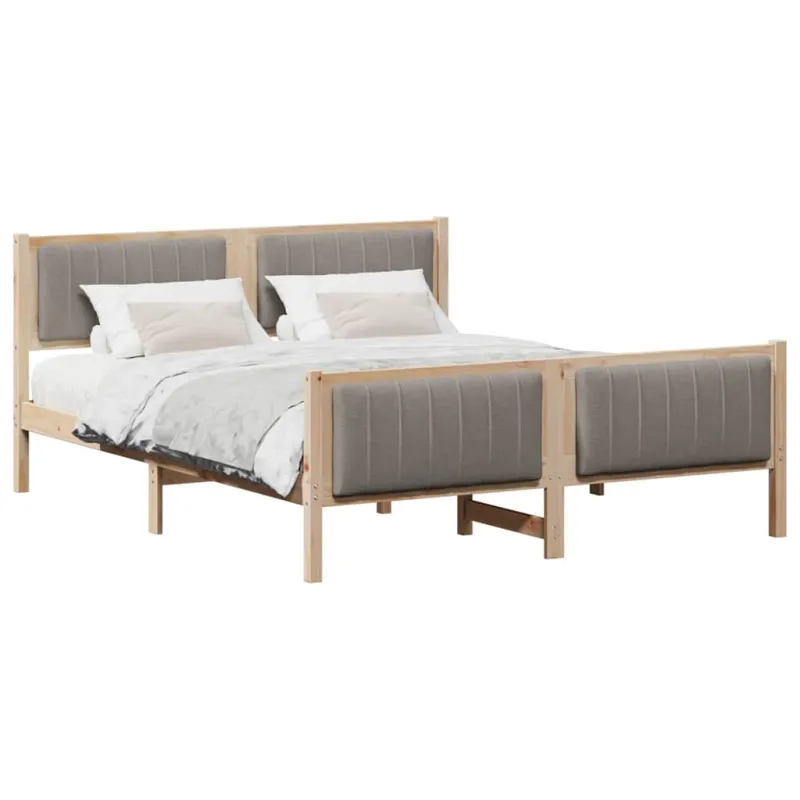 Lovos rėmas Ruda ir taupe 150 x 200 cm Pušies masyvas
