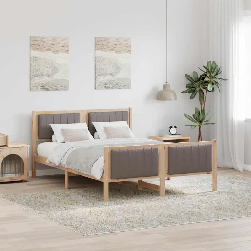 Lovos rėmas Ruda ir taupe 140 x 200 cm Pušies masyvas
