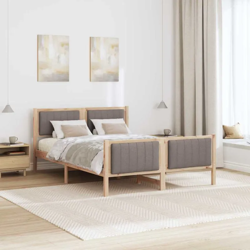 Lovos rėmas Ruda ir taupe 140 x 200 cm Pušies masyvas