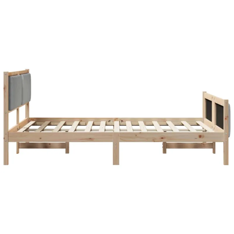 Lovos rėmas Ruda ir šviesiai pilka 140 x 190 cm Pušies masyvas