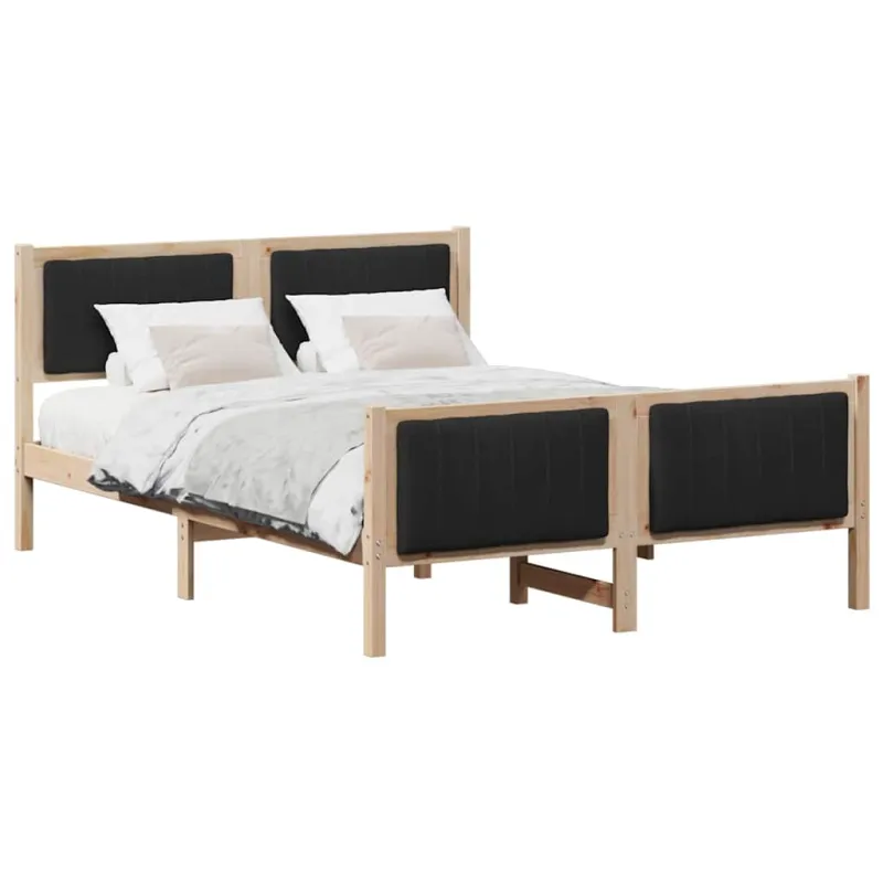 Lovos rėmas Ruda ir juoda 140 x 190 cm Pušies masyvas