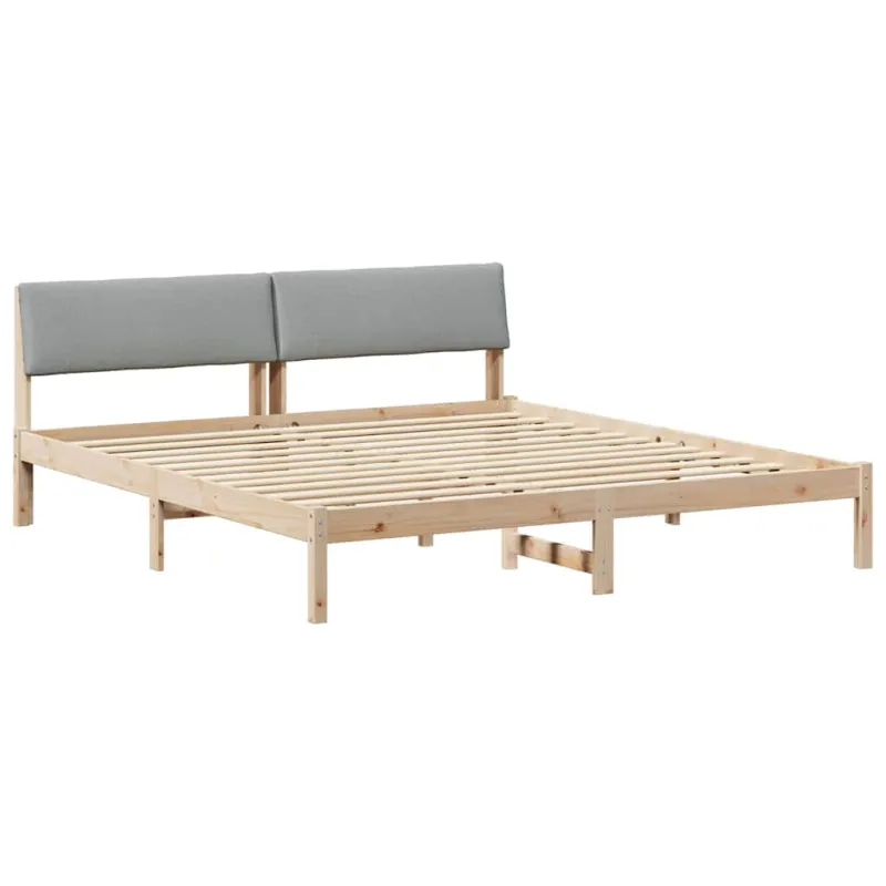 Lovos rėmas Ruda ir šviesiai pilka 200 x 200 cm Pušies masyvas