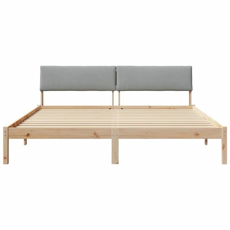 Lovos rėmas Ruda ir šviesiai pilka 200 x 200 cm Pušies masyvas