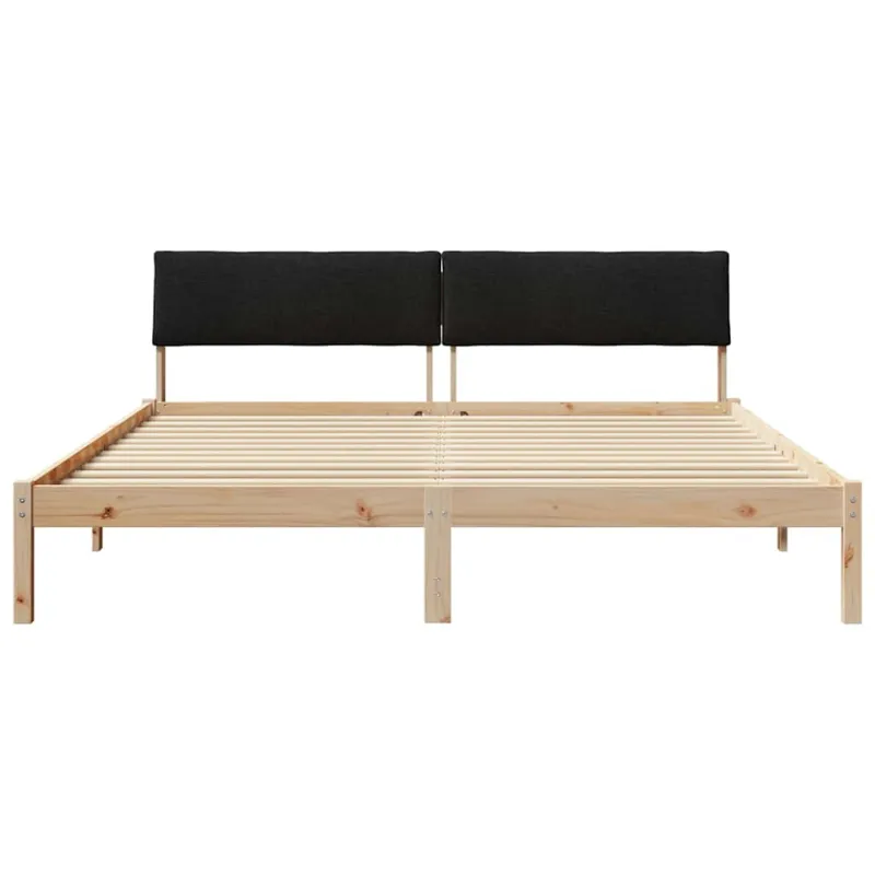 Lovos rėmas Ruda ir juoda 200 x 200 cm Pušies masyvas