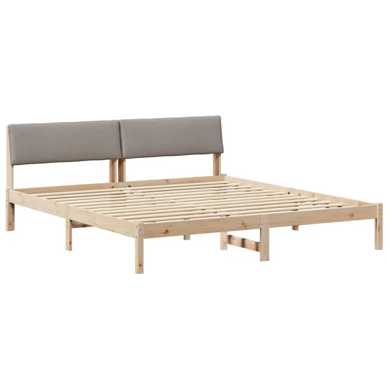 Lovos rėmas Ruda ir taupe 200 x 200 cm Pušies masyvas