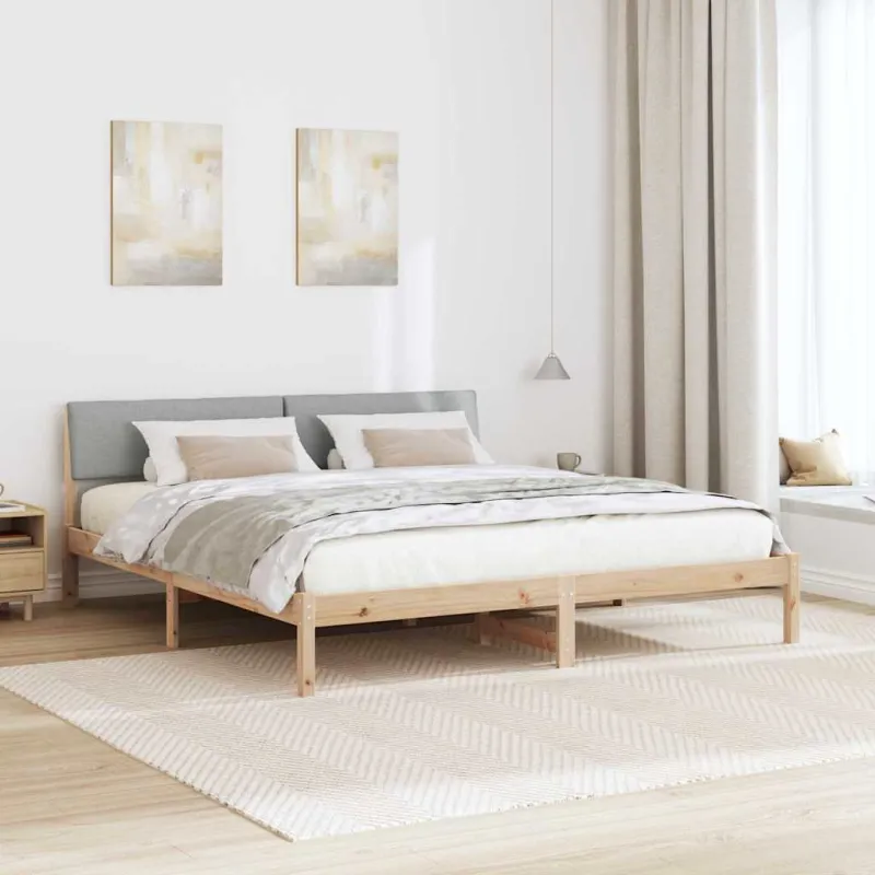 Lovos rėmas Ruda ir šviesiai pilka 180 x 200 cm Pušies masyvas