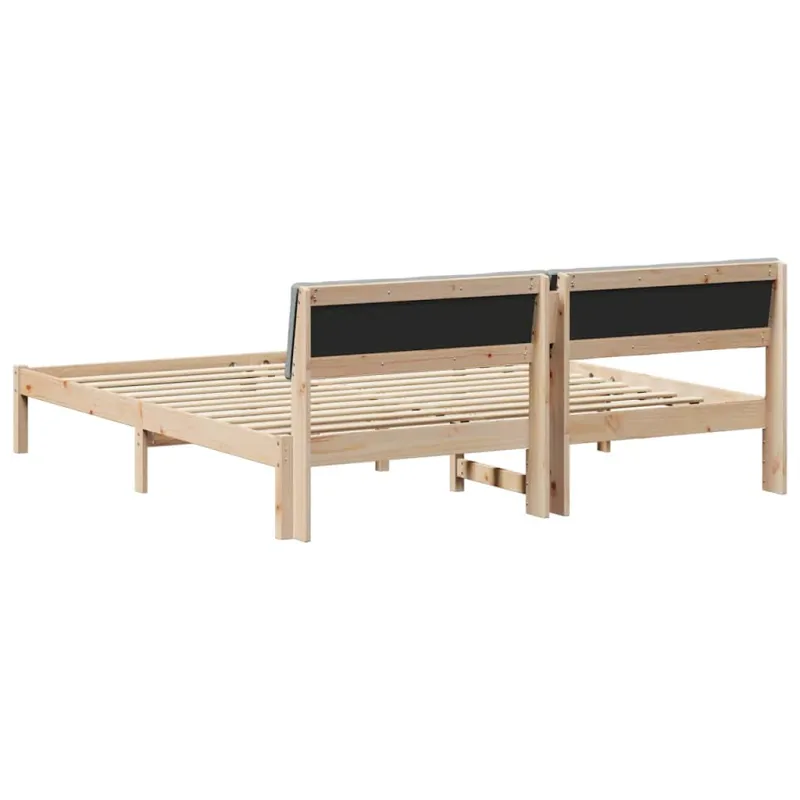 Lovos rėmas Ruda ir šviesiai pilka 180 x 200 cm Pušies masyvas
