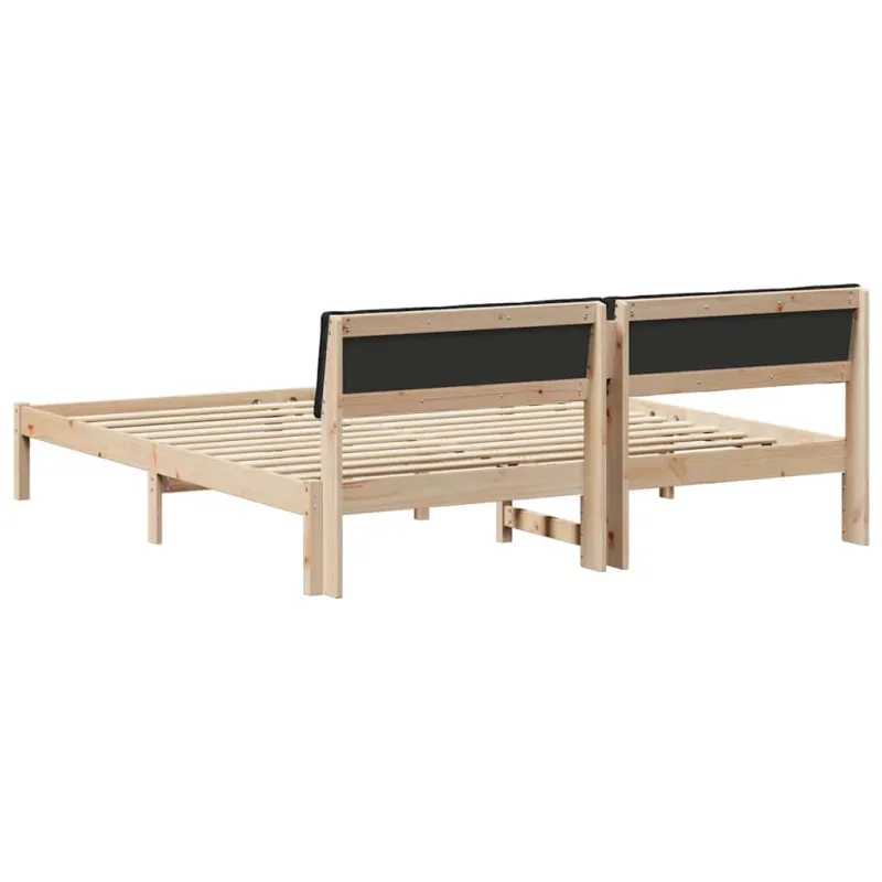 Lovos rėmas Ruda ir juoda 180 x 200 cm Pušies masyvas
