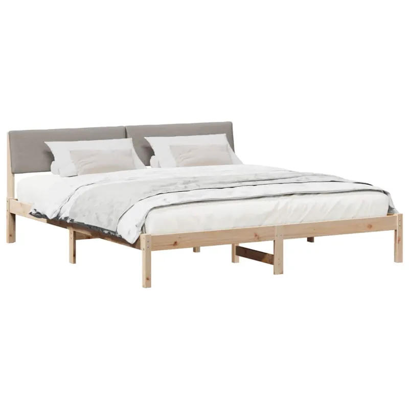 Lovos rėmas Ruda ir taupe 180 x 200 cm Pušies masyvas