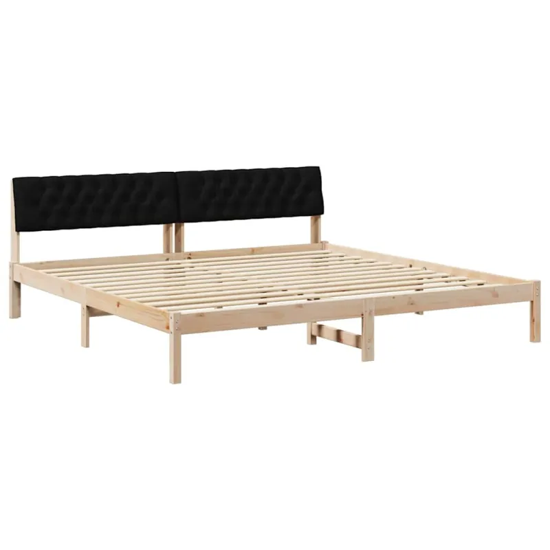 Lovos rėmas Ruda ir juoda 200 x 200 cm Pušies masyvas