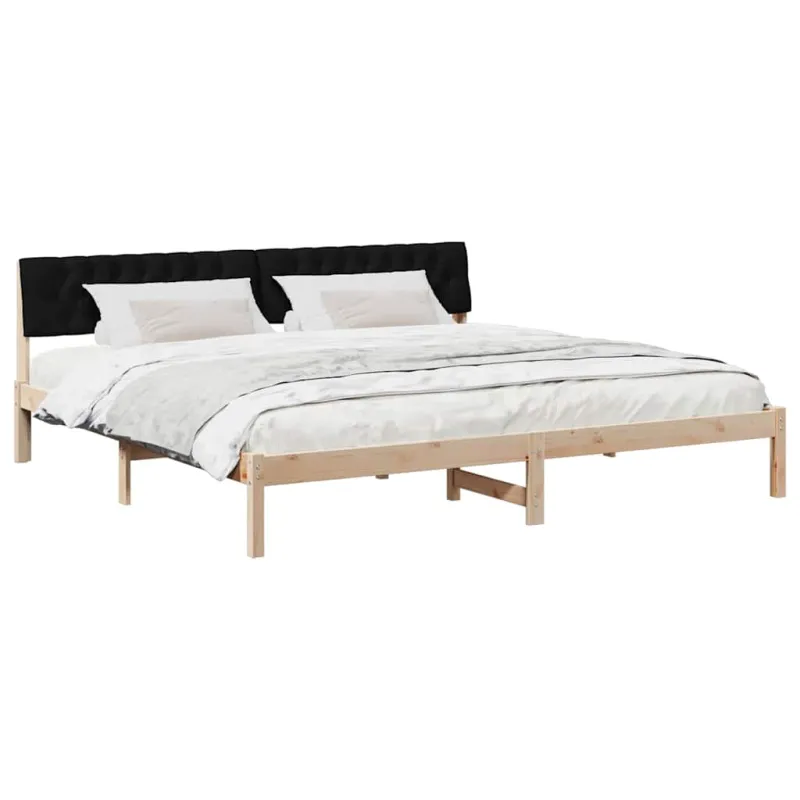 Lovos rėmas Ruda ir juoda 200 x 200 cm Pušies masyvas