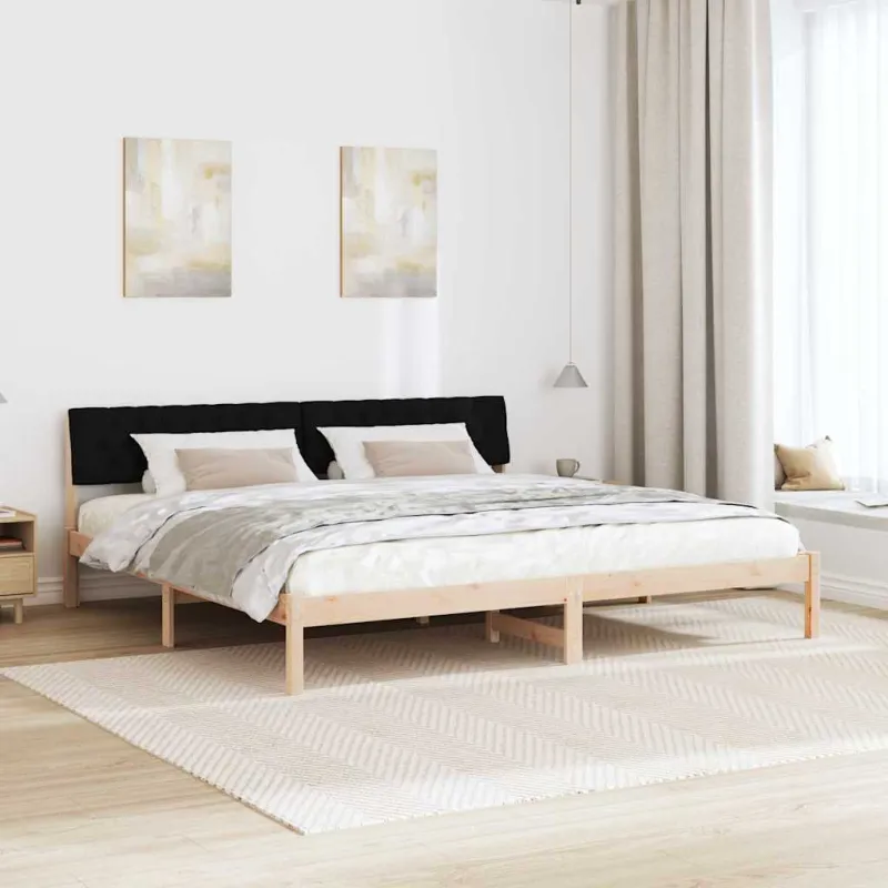 Lovos rėmas Ruda ir juoda 200 x 200 cm Pušies masyvas