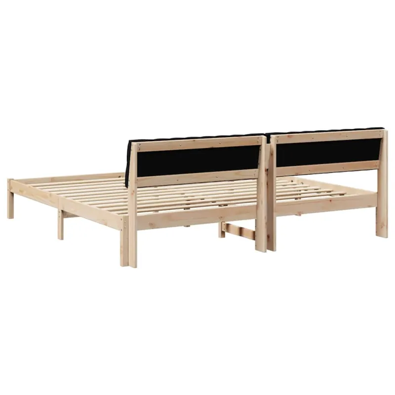 Lovos rėmas Ruda ir juoda 200 x 200 cm Pušies masyvas