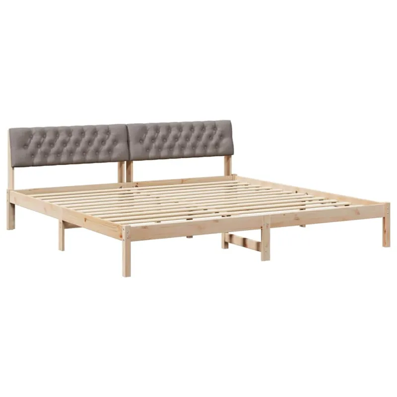 Lovos rėmas Ruda ir taupe 200 x 200 cm Pušies masyvas