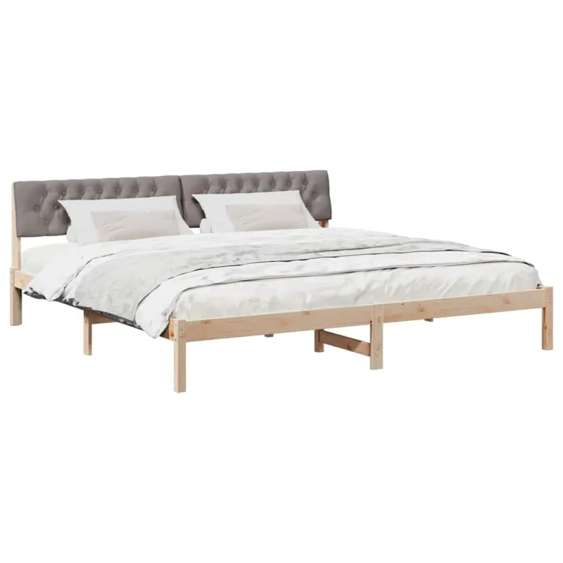 Lovos rėmas Ruda ir taupe 200 x 200 cm Pušies masyvas
