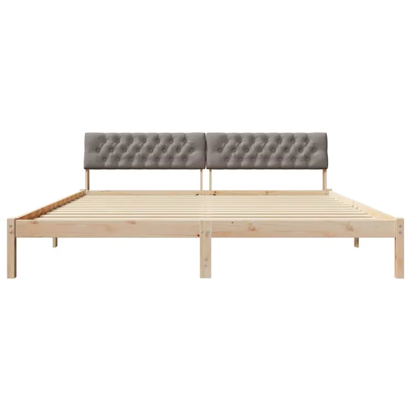 Lovos rėmas Ruda ir taupe 200 x 200 cm Pušies masyvas