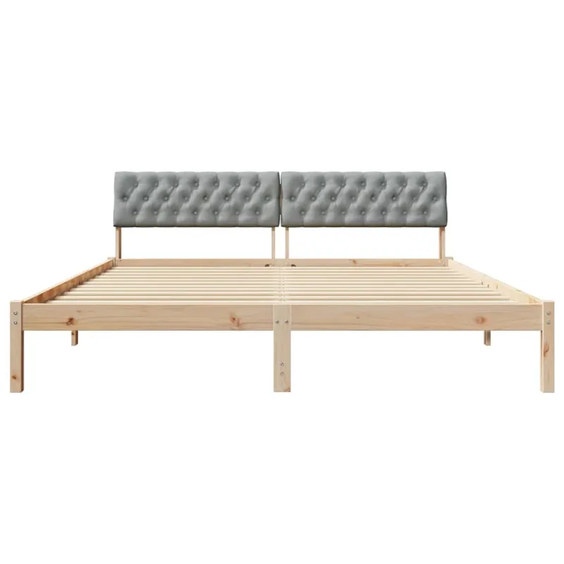 Lovos rėmas Ruda ir šviesiai pilka 180 x 200 cm Pušies masyvas