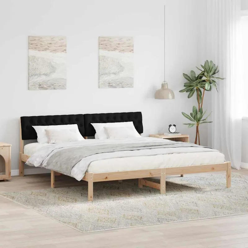 Lovos rėmas Ruda ir juoda 180 x 200 cm Pušies masyvas
