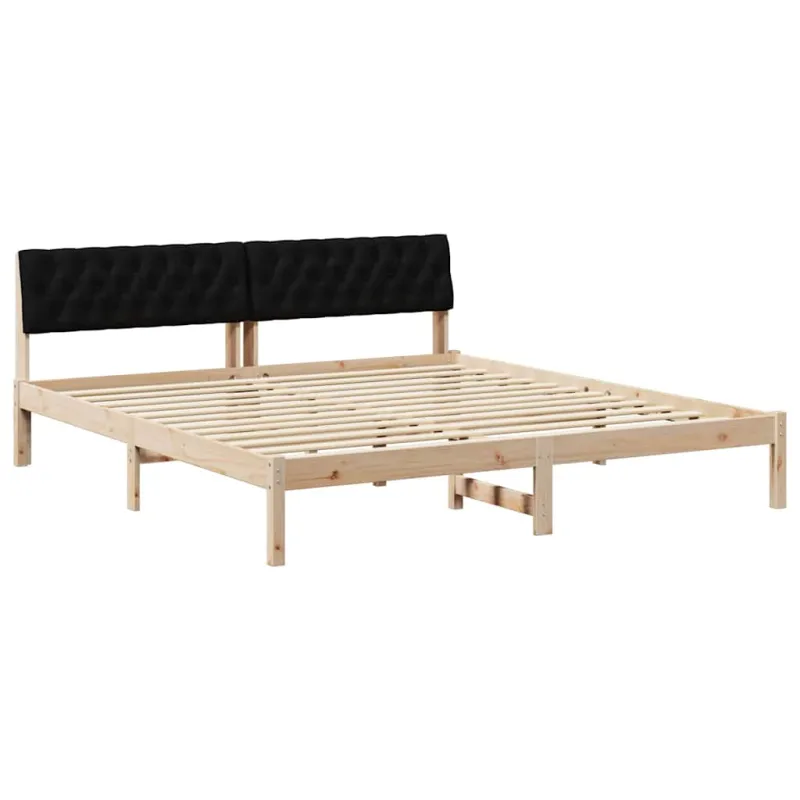 Lovos rėmas Ruda ir juoda 180 x 200 cm Pušies masyvas