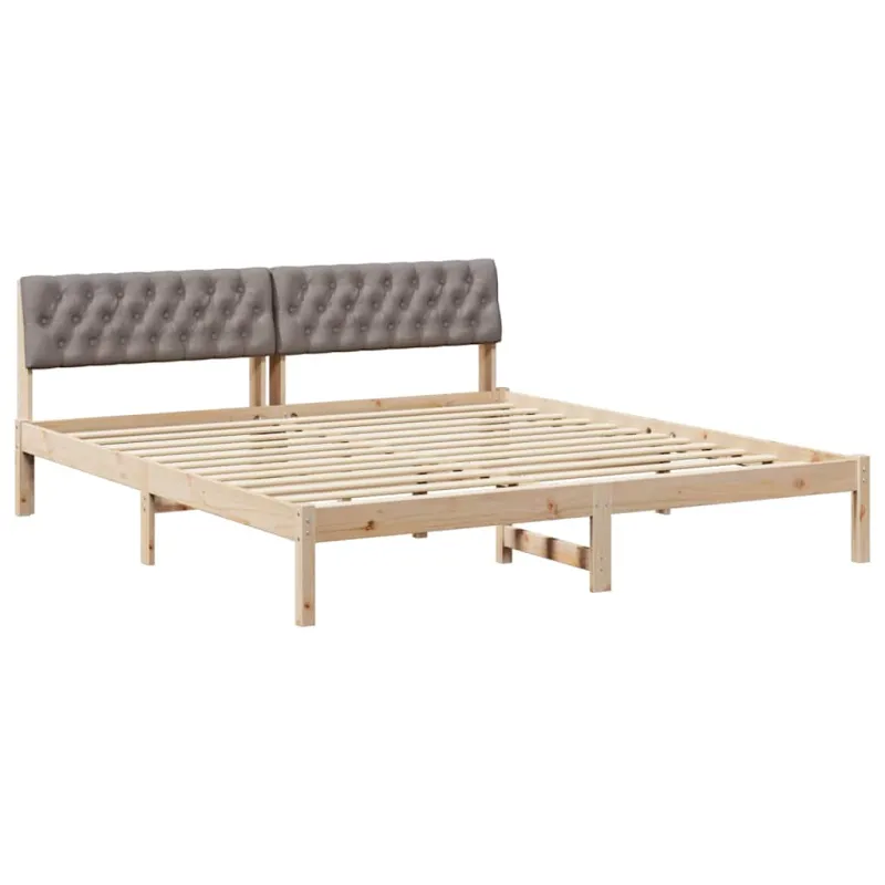 Lovos rėmas Ruda ir taupe 180 x 200 cm Pušies masyvas