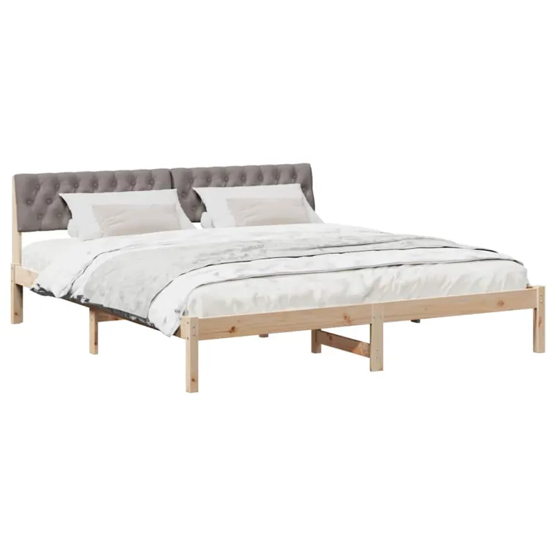 Lovos rėmas Ruda ir taupe 180 x 200 cm Pušies masyvas