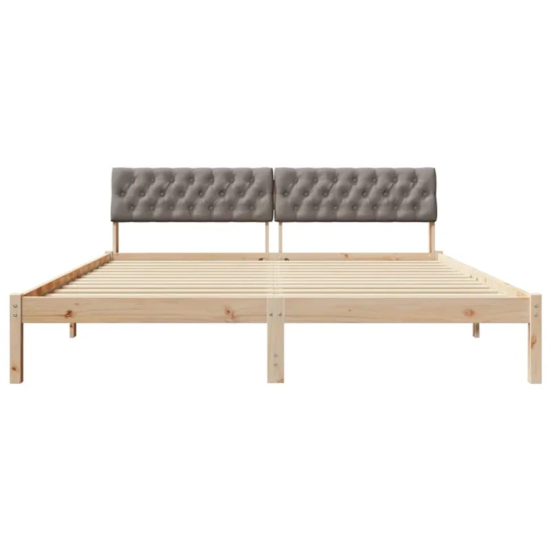 Lovos rėmas Ruda ir taupe 180 x 200 cm Pušies masyvas