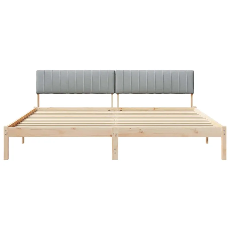 Lovos rėmas Ruda ir šviesiai pilka 200 x 200 cm Pušies masyvas