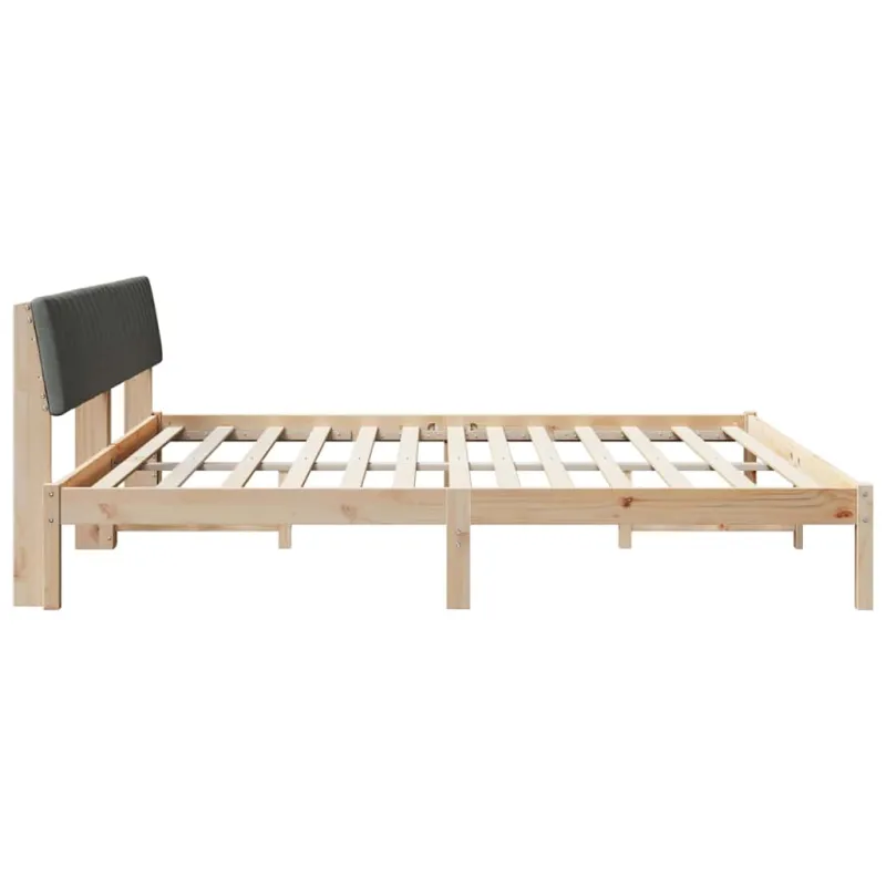 Lovos rėmas ruda ir tamsiai pilka 200 x 200 cm Pušies masyvas