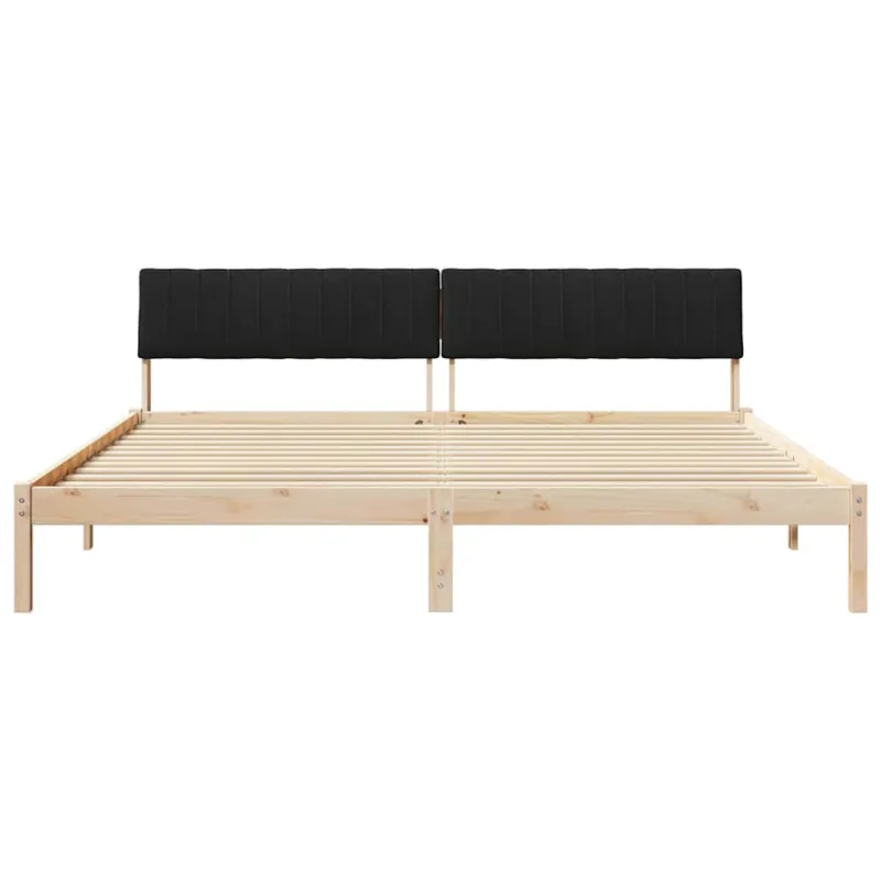 Lovos rėmas Ruda ir juoda 200 x 200 cm Pušies masyvas