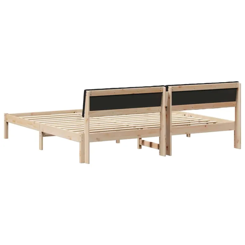Lovos rėmas Ruda ir juoda 200 x 200 cm Pušies masyvas