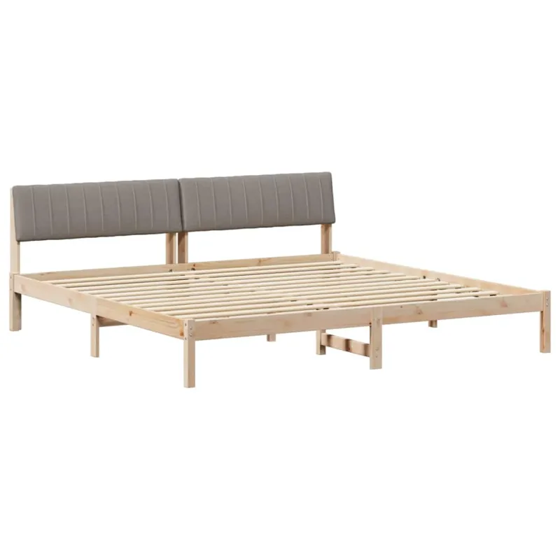 Lovos rėmas Ruda ir taupe 200 x 200 cm Pušies masyvas