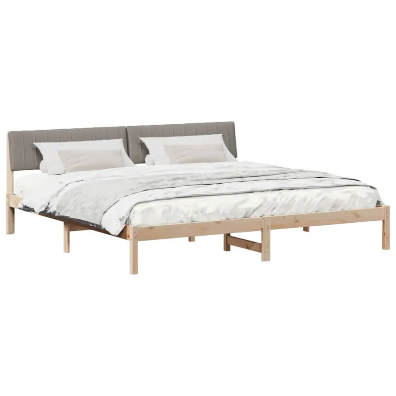 Lovos rėmas Ruda ir taupe 200 x 200 cm Pušies masyvas