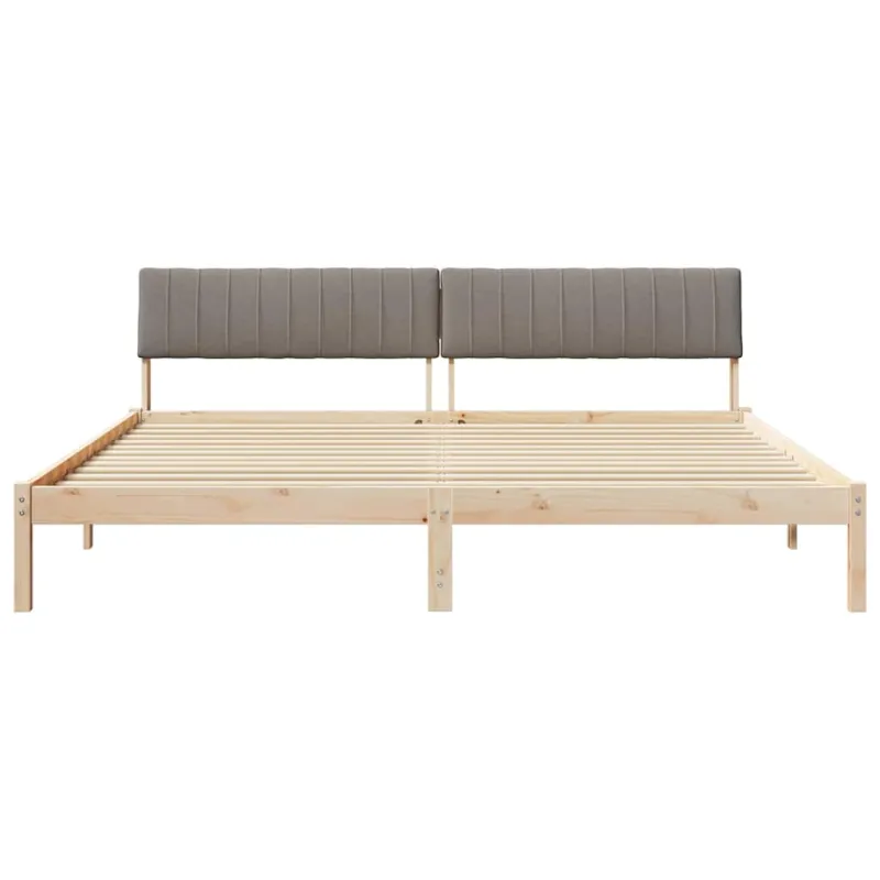Lovos rėmas Ruda ir taupe 200 x 200 cm Pušies masyvas