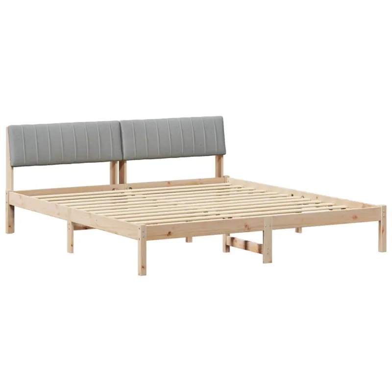 Lovos rėmas Ruda ir šviesiai pilka 180 x 200 cm Pušies masyvas