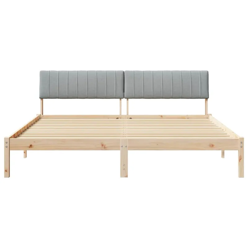 Lovos rėmas Ruda ir šviesiai pilka 180 x 200 cm Pušies masyvas
