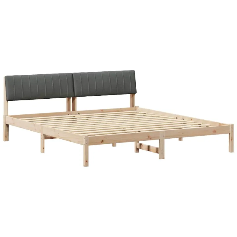 Lovos rėmas ruda ir tamsiai pilka 180 x 200 cm Pušies masyvas